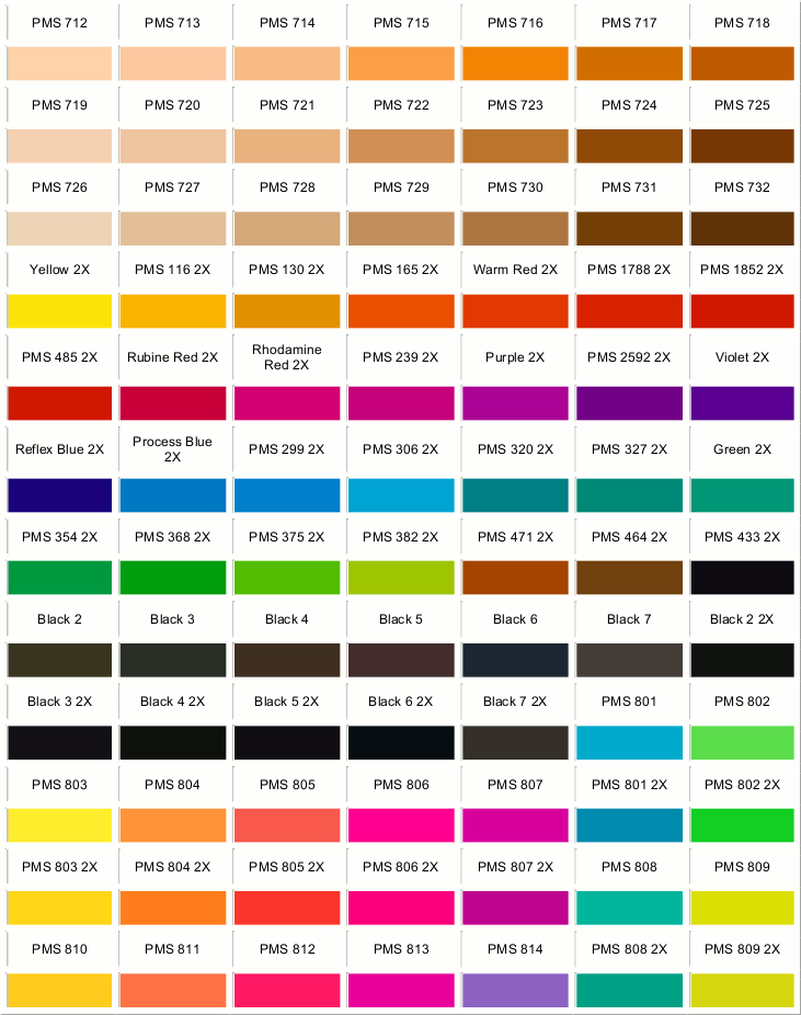 Simthread color conversion chart